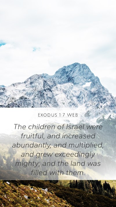 Exodus 1:7 WEB Bible Verse Image