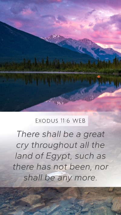 Exodus 11:6 WEB Mobile Phone Wallpaper - There shall be a great cry throughout all the - Mobile Bible Verse Wallpaper