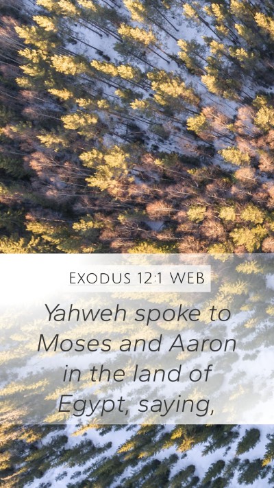 Exodus 12:1 WEB Bible Verse Image