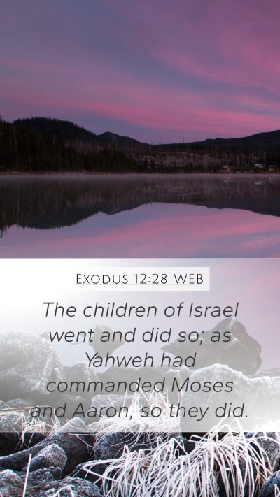 Exodus 12:28 WEB Bible Verse Image