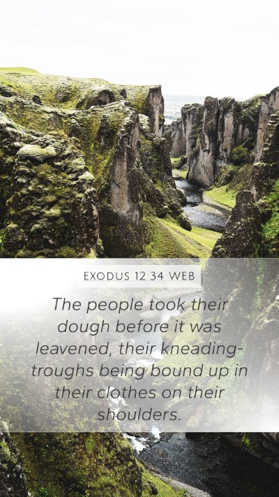 Exodus 12:34 WEB Bible Verse Image