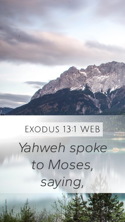 Exodus 13:1 WEB Bible Verse Image