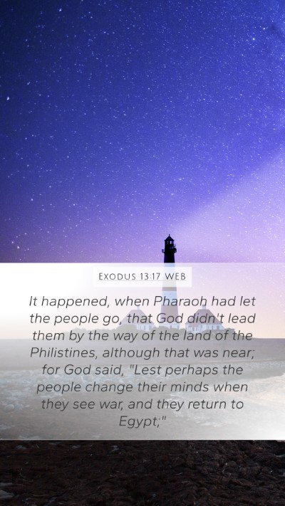 Exodus 13:17 WEB Bible Verse Image