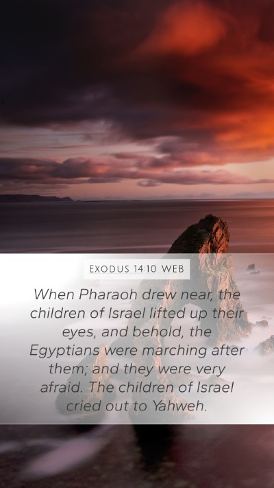 Exodus 14:10 WEB Bible Verse Image