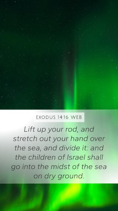 Exodus 14:16 WEB Bible Verse Image