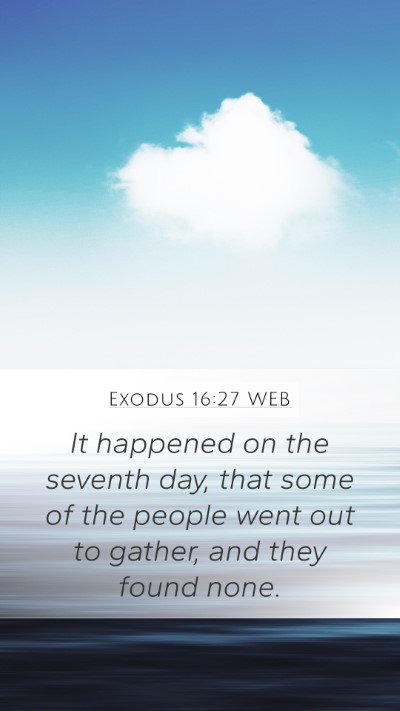 Exodus 16:27 WEB Bible Verse Image