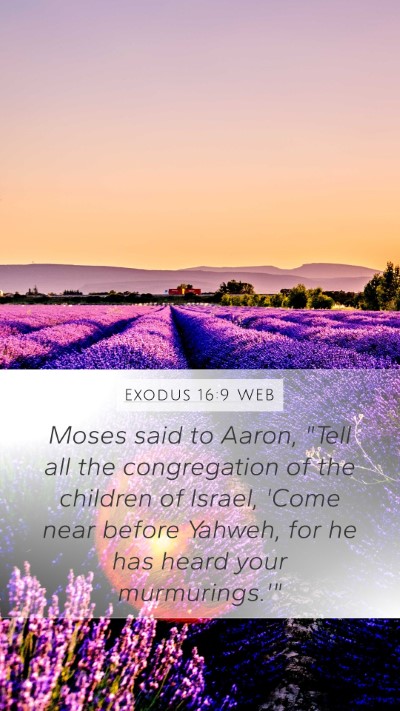 Exodus 16:9 WEB Mobile Phone Wallpaper - Moses said to Aaron, 