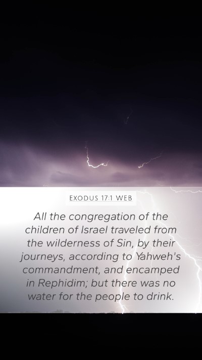 Exodus 17:1 WEB Bible Verse Image