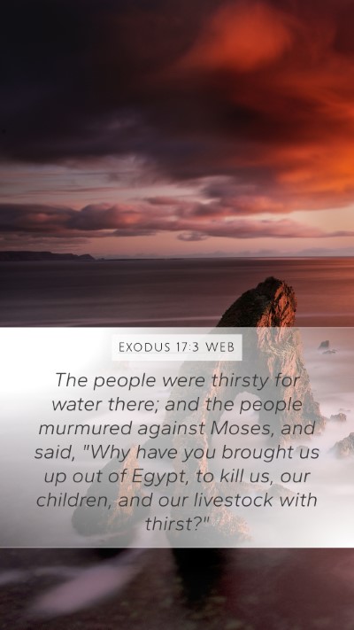Exodus 17:3 WEB Bible Verse Image