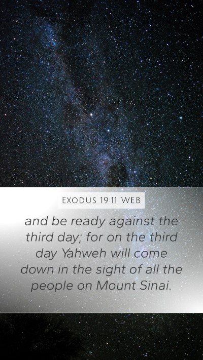 Exodus 19:11 WEB Bible Verse Image
