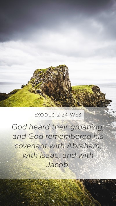 Exodus 2:24 WEB Bible Verse Image