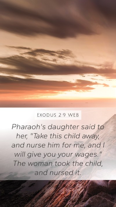 Exodus 2:9 WEB Mobile Phone Wallpaper - Pharaoh's daughter said to her, 