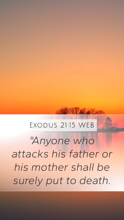 Exodus 21:15 WEB Bible Verse Image