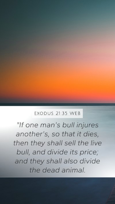Exodus 21:35 WEB Mobile Phone Wallpaper - 
