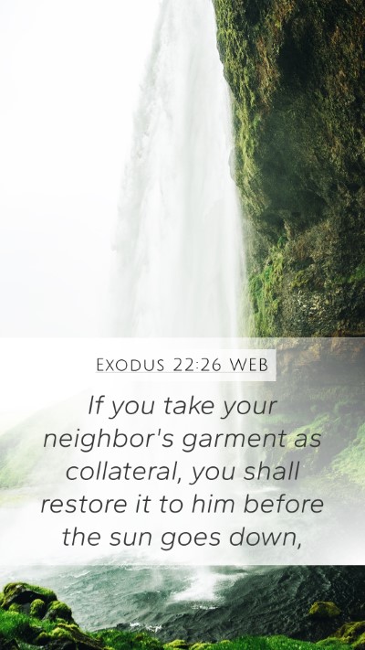 Exodus 22:26 WEB Bible Verse Image