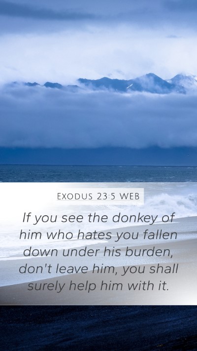 Exodus 23:5 WEB Bible Verse Image