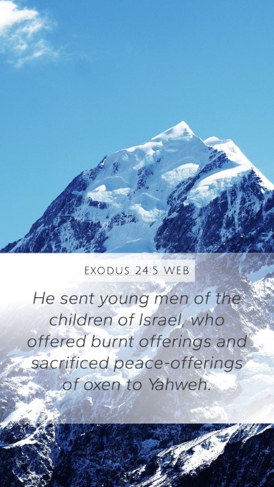 Exodus 24:5 WEB Bible Verse Image