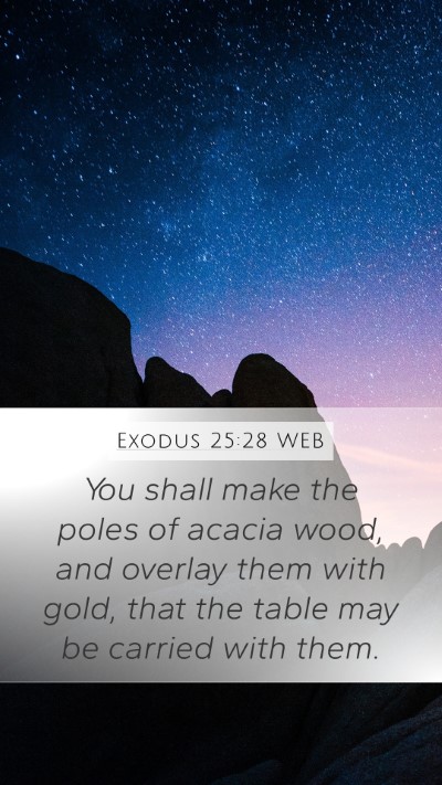 Exodus 25:28 WEB Bible Verse Image