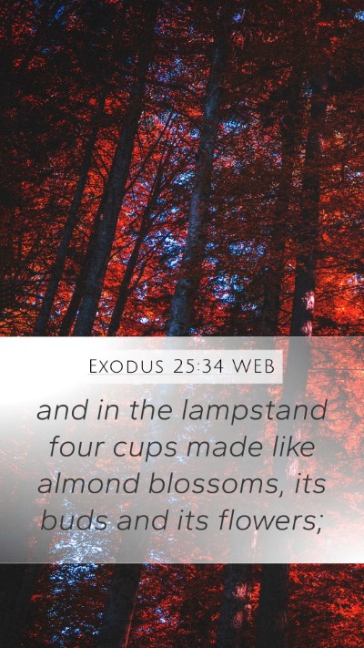 Exodus 25:34 WEB Mobile Phone Wallpaper - and in the lampstand four cups made like almond - Mobile Bible Verse Wallpaper