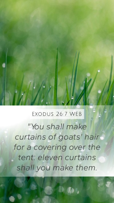 Exodus 26:7 WEB Bible Verse Image