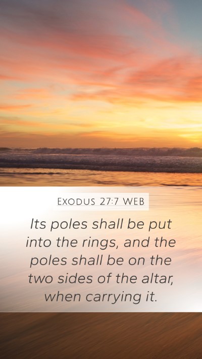 Exodus 27:7 WEB Bible Verse Image