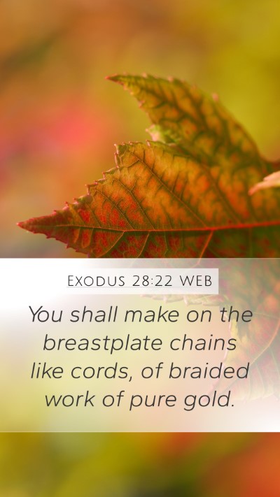 Exodus 28:22 WEB Bible Verse Image