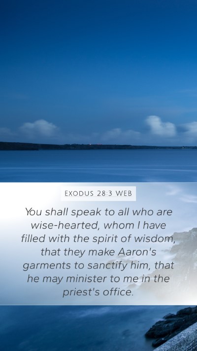 Exodus 28:3 WEB Bible Verse Image