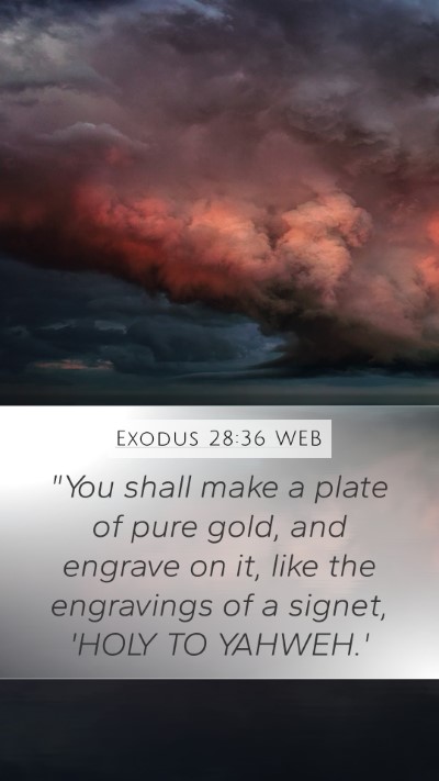 Exodus 28:36 WEB Bible Verse Image