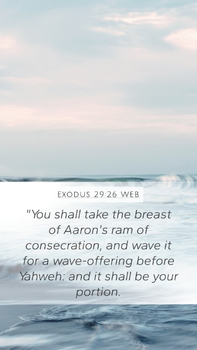 Exodus 29:26 WEB Bible Verse Image