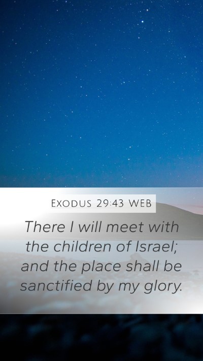 Exodus 29:43 WEB Bible Verse Image