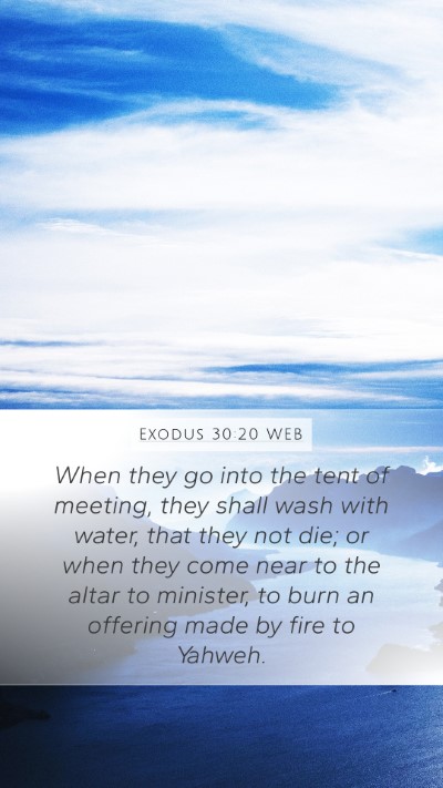 Exodus 30:20 WEB Bible Verse Image