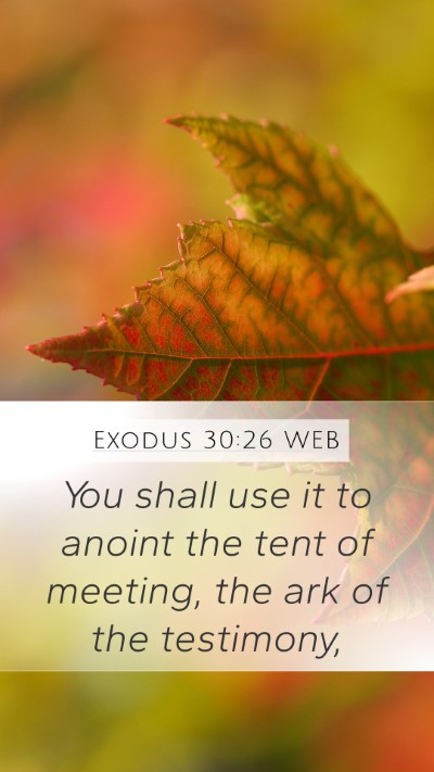 Exodus 30:26 WEB Bible Verse Image