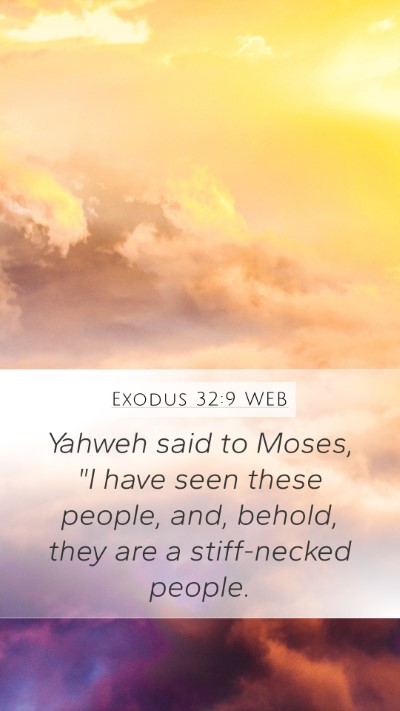 Exodus 32:9 WEB Bible Verse Image