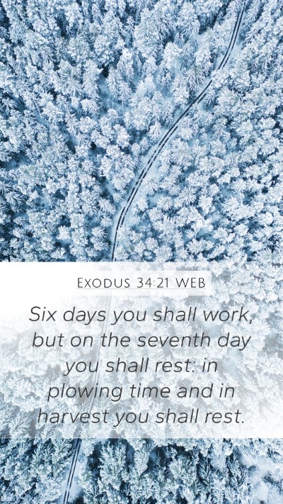 Exodus 34:21 WEB Bible Verse Image