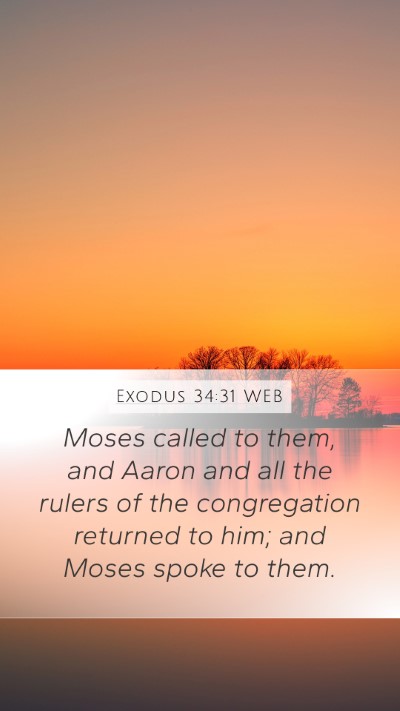 Exodus 34:31 WEB Bible Verse Image