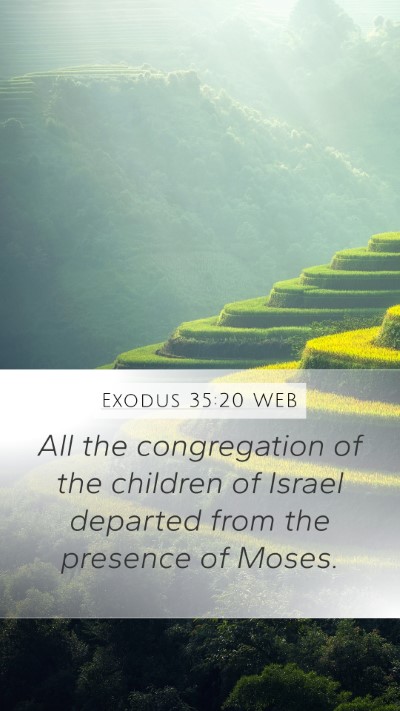 Exodus 35:20 WEB Bible Verse Image