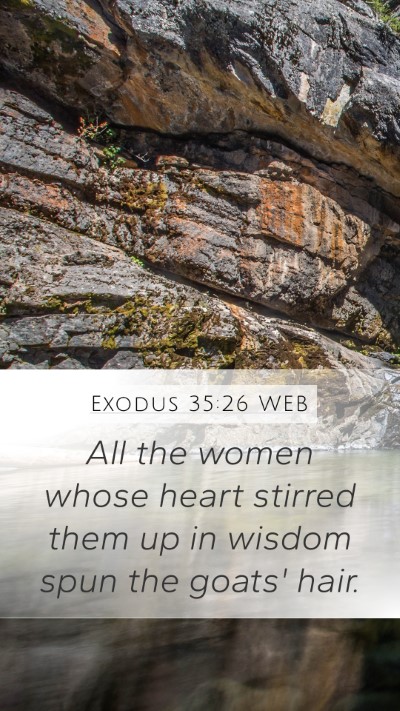 Exodus 35:26 WEB Bible Verse Image