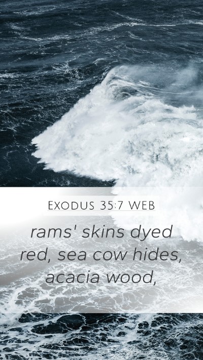 Exodus 35:7 WEB Bible Verse Image