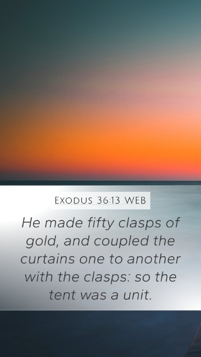 Exodus 36:13 WEB Bible Verse Image