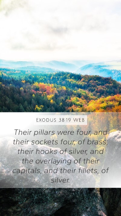 Exodus 38:19 WEB Bible Verse Image