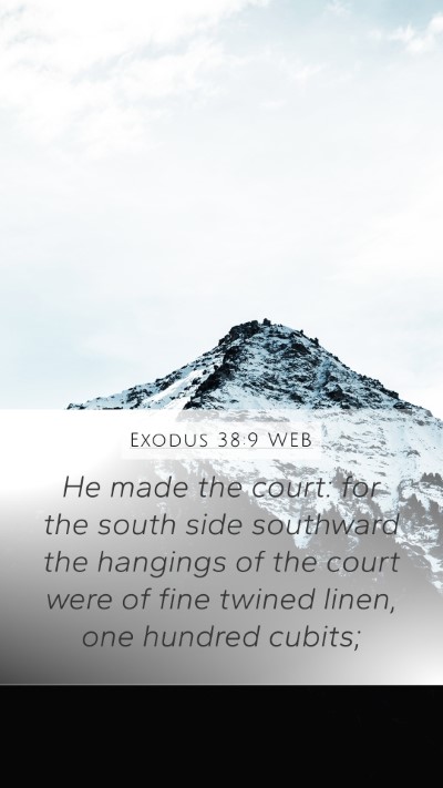 Exodus 38:9 WEB Bible Verse Image