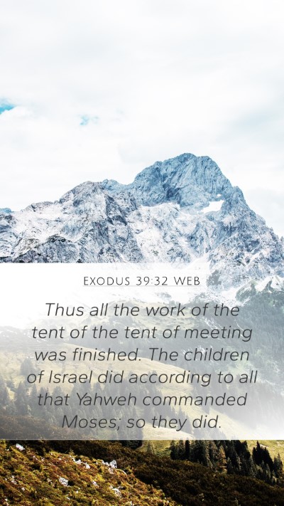 Exodus 39:32 WEB Bible Verse Image