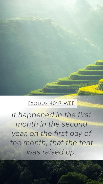 Exodus 40:17 WEB Bible Verse Image