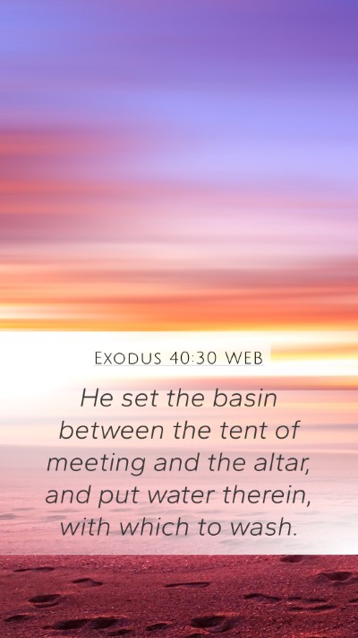 Exodus 40:30 WEB Bible Verse Image