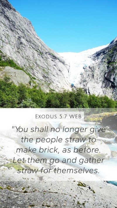 Exodus 5:7 WEB Mobile Phone Wallpaper - 