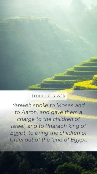 Exodus 6:13 WEB Bible Verse Image