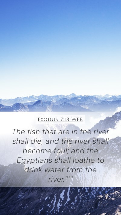 Exodus 7:18 WEB Bible Verse Image