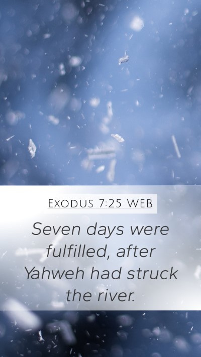 Exodus 7:25 WEB Mobile Phone Wallpaper - Seven days were fulfilled, after Yahweh had - Mobile Bible Verse Wallpaper