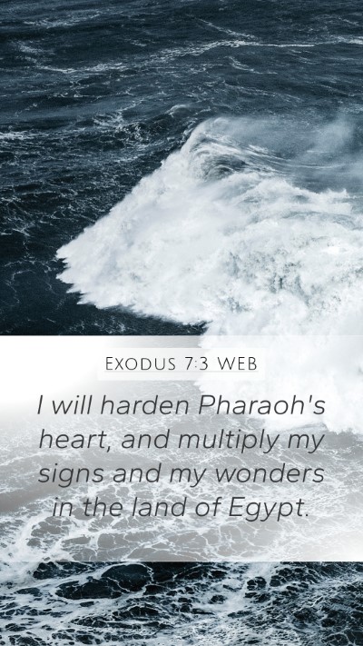 Exodus 7:3 WEB Bible Verse Image
