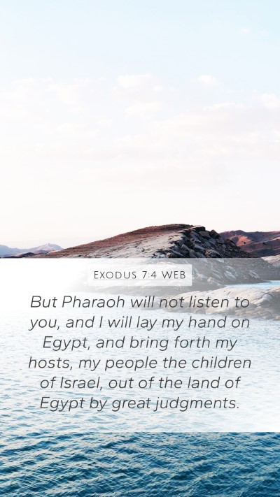 Exodus 7:4 WEB Bible Verse Image